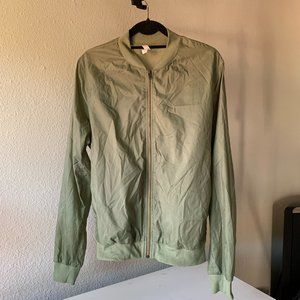 Canvas Mens Green Lightweight Bomber Jacket Size M